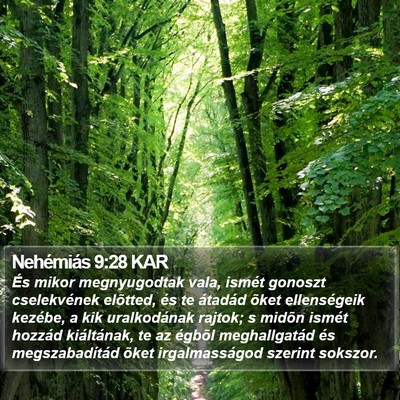 Nehémiás 9:28 KAR Bible Verse Image