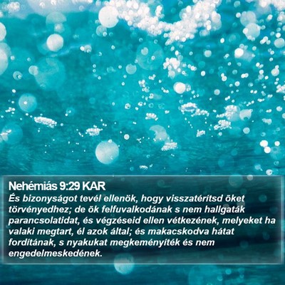Nehémiás 9:29 KAR Bible Verse Image