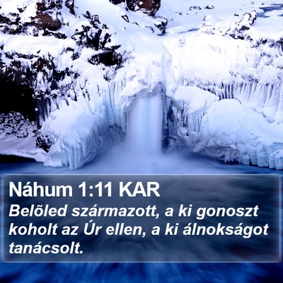 Náhum 1:11 KAR Bible Verse Image