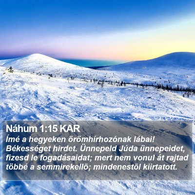 Náhum 1:15 KAR Bible Verse Image