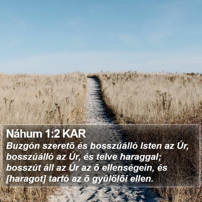 Náhum 1:2 KAR Bible Verse Image