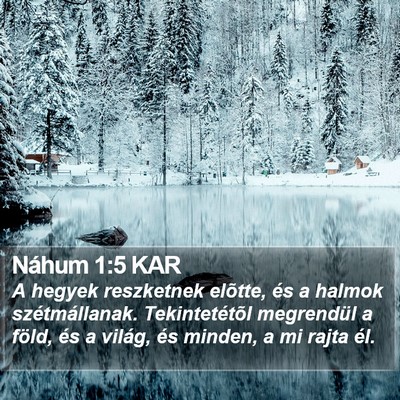 Náhum 1:5 KAR Bible Verse Image