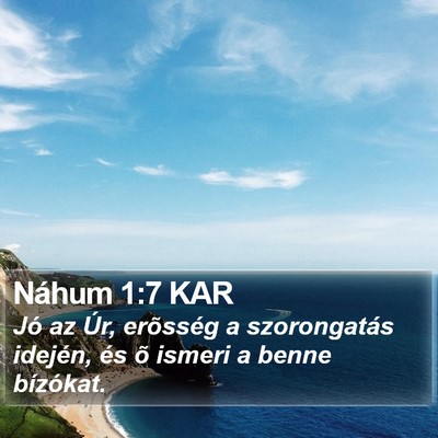 Náhum 1:7 KAR Bible Verse Image