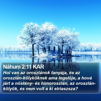 Náhum 2:11 KAR Bible Verse Image