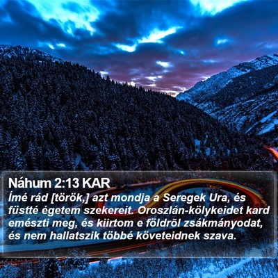 Náhum 2:13 KAR Bible Verse Image