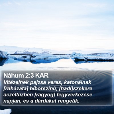 Náhum 2:3 KAR Bible Verse Image