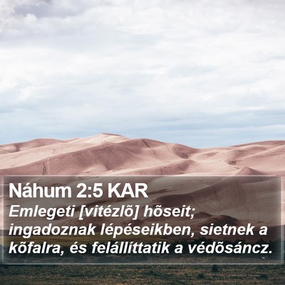 Náhum 2:5 KAR Bible Verse Image