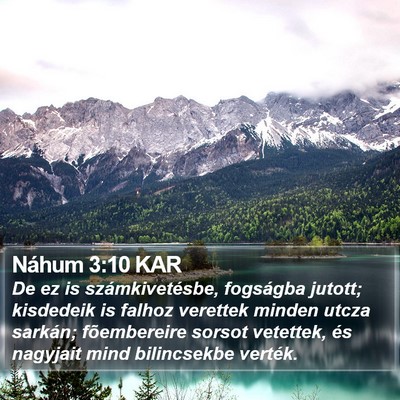 Náhum 3:10 KAR Bible Verse Image