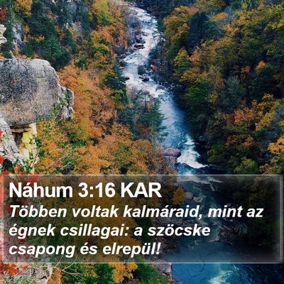 Náhum 3:16 KAR Bible Verse Image