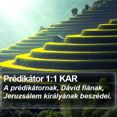 Prédikátor 1:1 KAR Bible Verse Image