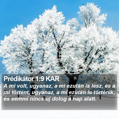 Prédikátor 1:9 KAR Bible Verse Image