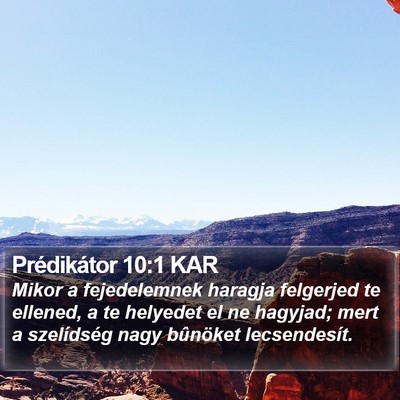 Prédikátor 10:1 KAR Bible Verse Image