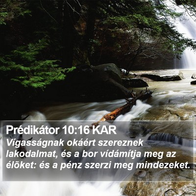 Prédikátor 10:16 KAR Bible Verse Image