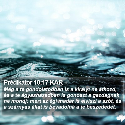 Prédikátor 10:17 KAR Bible Verse Image