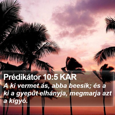 Prédikátor 10:5 KAR Bible Verse Image
