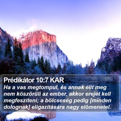Prédikátor 10:7 KAR Bible Verse Image