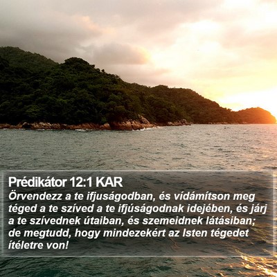 Prédikátor 12:1 KAR Bible Verse Image