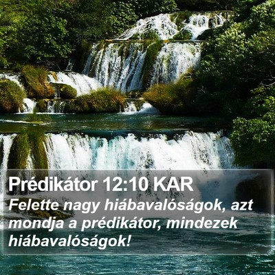 Prédikátor 12:10 KAR Bible Verse Image