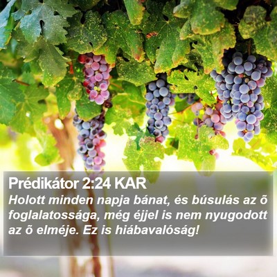 Prédikátor 2:24 KAR Bible Verse Image
