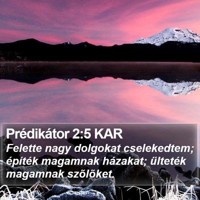 Prédikátor 2:5 KAR Bible Verse Image