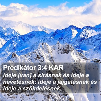 Prédikátor 3:4 KAR Bible Verse Image