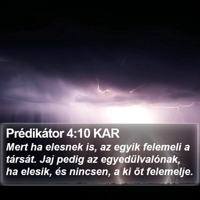 Prédikátor 4:10 KAR Bible Verse Image