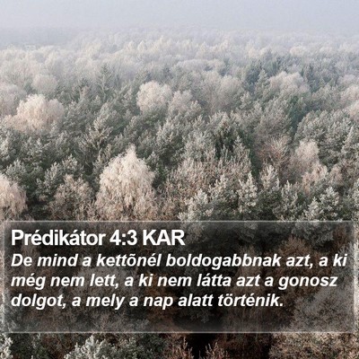 Prédikátor 4:3 KAR Bible Verse Image