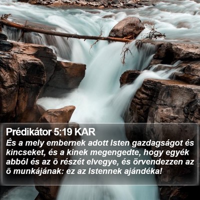 Prédikátor 5:19 KAR Bible Verse Image