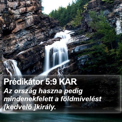Prédikátor 5:9 KAR Bible Verse Image