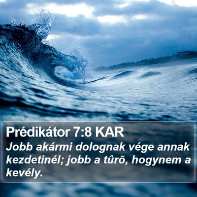 Prédikátor 7:8 KAR Bible Verse Image