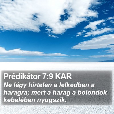 Prédikátor 7:9 KAR Bible Verse Image