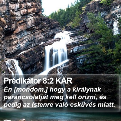 Prédikátor 8:2 KAR Bible Verse Image