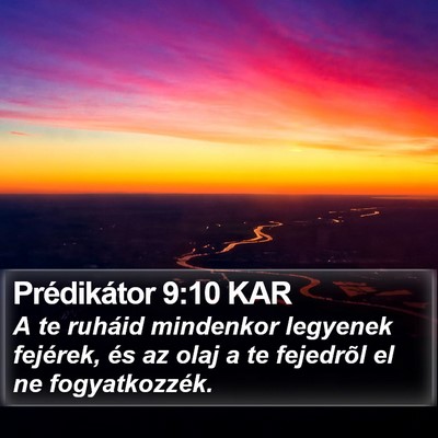 Prédikátor 9:10 KAR Bible Verse Image