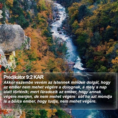 Prédikátor 9:2 KAR Bible Verse Image