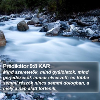 Prédikátor 9:8 KAR Bible Verse Image