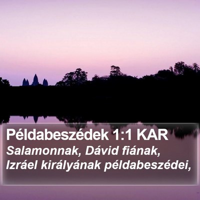 Példabeszédek 1:1 KAR Bible Verse Image