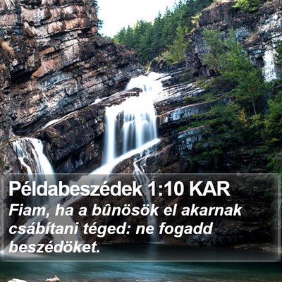 Példabeszédek 1:10 KAR Bible Verse Image