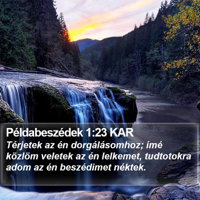 Példabeszédek 1:23 KAR Bible Verse Image