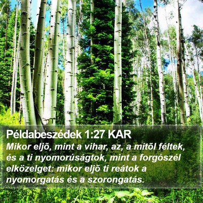 Példabeszédek 1:27 KAR Bible Verse Image