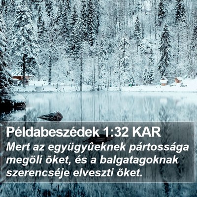 Példabeszédek 1:32 KAR Bible Verse Image