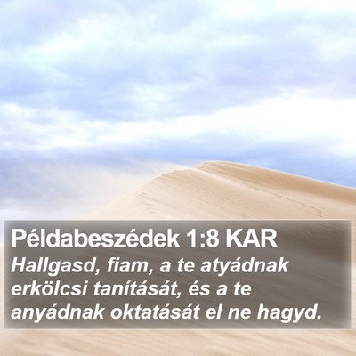 Példabeszédek 1:8 KAR Bible Verse Image