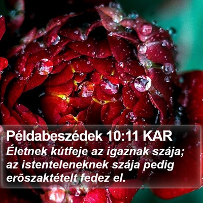 Példabeszédek 10:11 KAR Bible Verse Image