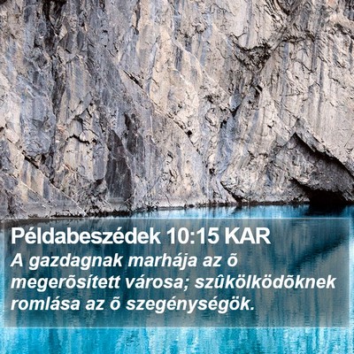 Példabeszédek 10:15 KAR Bible Verse Image