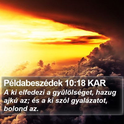 Példabeszédek 10:18 KAR Bible Verse Image