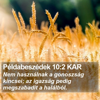 Példabeszédek 10:2 KAR Bible Verse Image