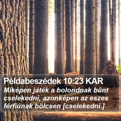 Példabeszédek 10:23 KAR Bible Verse Image