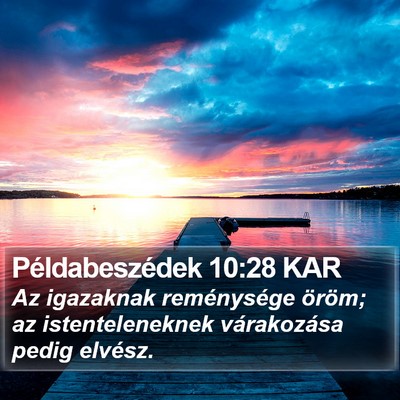 Példabeszédek 10:28 KAR Bible Verse Image