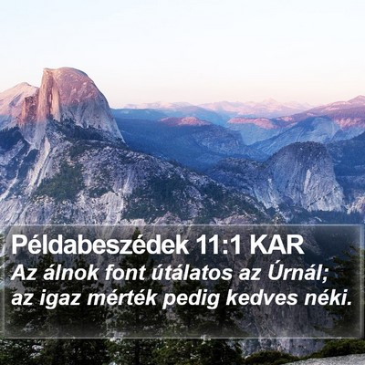 Példabeszédek 11:1 KAR Bible Verse Image