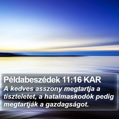 Példabeszédek 11:16 KAR Bible Verse Image