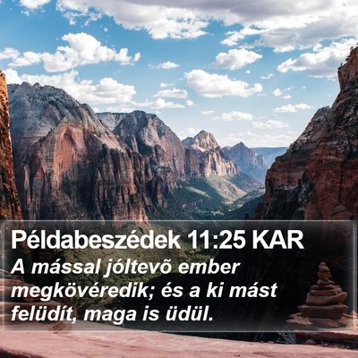 Példabeszédek 11:25 KAR Bible Verse Image